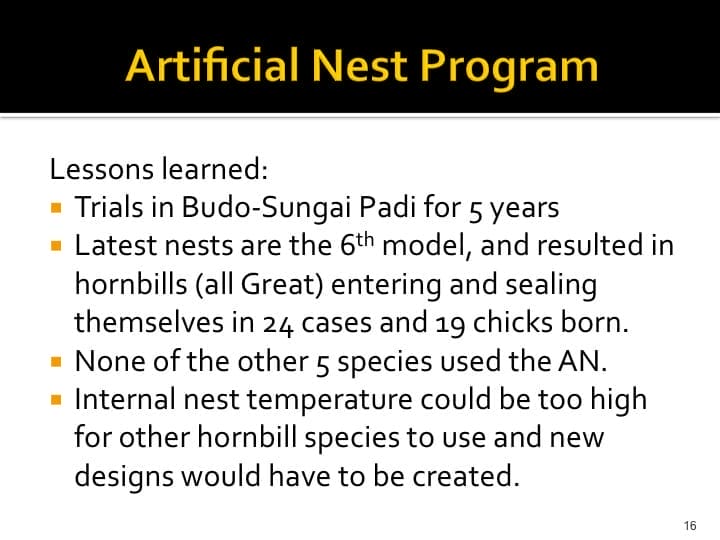 Dr. Woraphat Arthayukti, 6th International Hornbill Conference Manila, Philippines - Slide 16