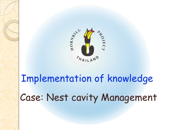 6th International Hornbill Conference, Dr. Vijak Chimchome, slide 35