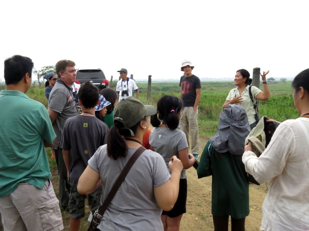 Trinket Constantino giving the introduction before the birdwatching activity. Photo by Maia Tanedo