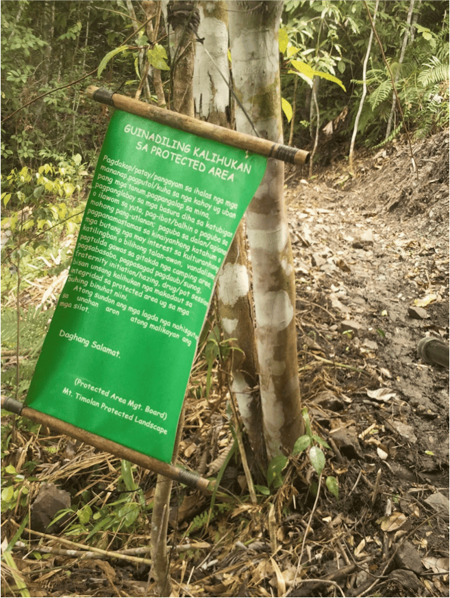 Entering the protected area. Photo by Adri Constantino.