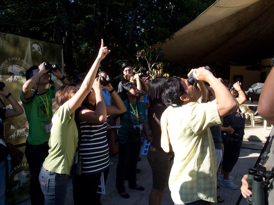 The birdwalks were guided by Pete, Adri, and myself, but many of the participants could spot and identify the birds on their own!